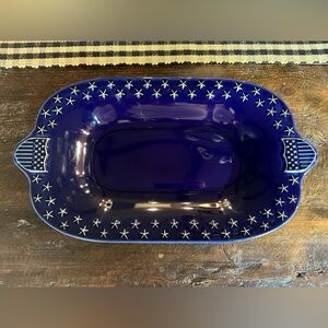 Pre-Owned Longaberger Proudly American Stars Stripes Shield Platter